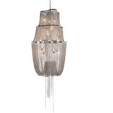 Ashanti Tiered Silver Chain Chandelier
